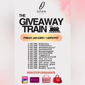Non Stop Givys - Opan Bins Giveaway Train